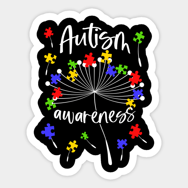 Dandelion Puzzle Autism Awereness Sticker by NatalitaJK